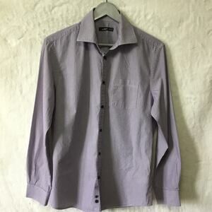 Celio Men's Purple Blend Striped Button Down Dress Shirt